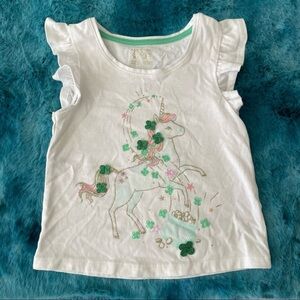 Maggie & Zoe Toddler Girl Flutter Sleeve Unicorn Graphic T-shirt Size 4